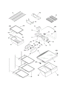 Shelves parts for Kenmore Refrigerator 253.69263701 (25369263701, 253 69263701) from AppliancePartsPros.com