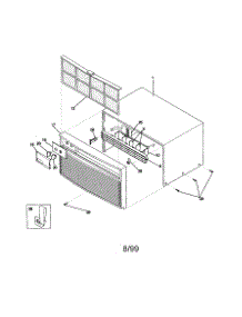 Cabinet Front And Wrapper parts for Kenmore Air Conditioner 253.70055993 (25370055993, 253 70055993) from AppliancePartsPros.com