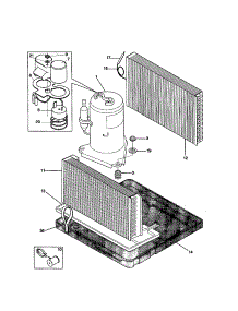 Compressor parts for Kenmore Air Conditioner 253.70069001 (25370069001, 253 70069001) from AppliancePartsPros.com