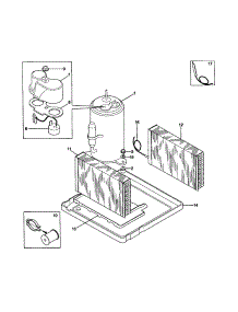 Compressor parts for Kenmore Air Conditioner 253.70088000 (25370088000, 253 70088000) from AppliancePartsPros.com