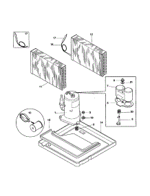 Compressor parts for Kenmore Air Conditioner 253.70106000 (25370106000, 253 70106000) from AppliancePartsPros.com