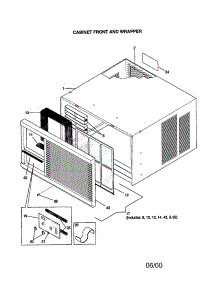 Cabinet Front And Wrapper parts for Kenmore Air Conditioner 253.70124000 (25370124000, 253 70124000) from AppliancePartsPros.com
