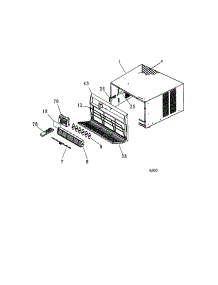Cabinet parts for Kenmore Air Conditioner 253.70125001 (25370125001, 253 70125001) from AppliancePartsPros.com
