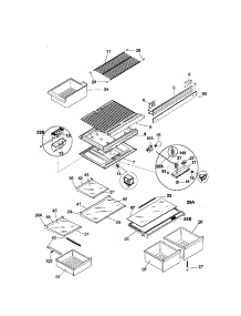 Shelves parts for Kenmore Refrigerator 253.70132992 (25370132992, 253 70132992) from AppliancePartsPros.com