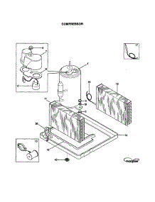 Compressor parts for Kenmore Air Conditioner 253.70156000 (25370156000, 253 70156000) from AppliancePartsPros.com