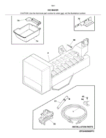 Ice Maker parts for Kenmore Refrigerator 253.70412414 (25370412414, 253 70412414) from AppliancePartsPros.com