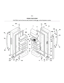 Fresh Food Door parts for Kenmore Refrigerator 253.70412414 (25370412414, 253 70412414) from AppliancePartsPros.com