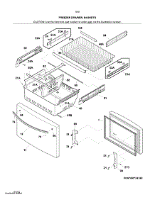 Freezer Drawer, Baskets parts for Kenmore Refrigerator 253.70413413 (25370413413, 253 70413413) from AppliancePartsPros.com