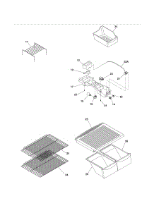 Shelves parts for Kenmore Refrigerator 253.70732402 (25370732402, 253 70732402) from AppliancePartsPros.com