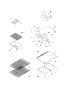 Shelves parts for Kenmore Refrigerator 253.7088240G (2537088240G, 253 7088240G) from AppliancePartsPros.com