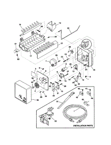 Icemaker parts for Kenmore Refrigerator 253.71124101 (25371124101, 253 71124101) from AppliancePartsPros.com