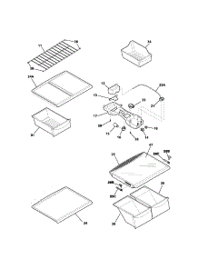 Shelves parts for Kenmore Refrigerator 253.71132102 (25371132102, 253 71132102) from AppliancePartsPros.com