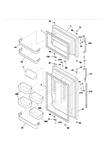 Door parts for Kenmore Refrigerator 253.71132104 (25371132104, 253 71132104) from AppliancePartsPros.com