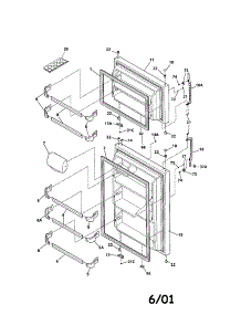 Door parts for Kenmore Refrigerator 253.71790102 (25371790102, 253 71790102) from AppliancePartsPros.com