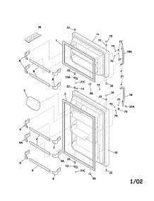 Door parts for Kenmore Refrigerator 253.7179210A (2537179210A, 253 7179210A) from AppliancePartsPros.com
