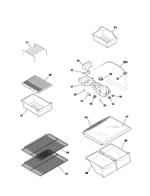 Shelves parts for Kenmore Refrigerator 253.71799108 (25371799108, 253 71799108) from AppliancePartsPros.com