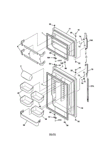 Door parts for Kenmore Refrigerator 253.71844102 (25371844102, 253 71844102) from AppliancePartsPros.com