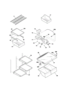 Shelves parts for Kenmore Refrigerator 253.72874202 (25372874202, 253 72874202) from AppliancePartsPros.com