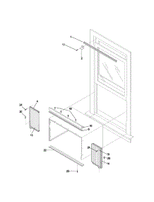 Window Mounting Parts parts for Kenmore Air Conditioner 253.73055300 (25373055300, 253 73055300) from AppliancePartsPros.com