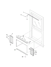 Window Mounting Parts parts for Kenmore Air Conditioner 253.73055301 (25373055301, 253 73055301) from AppliancePartsPros.com