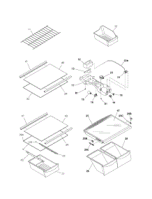 Shelves parts for Kenmore Refrigerator 253.74194404 (25374194404, 253 74194404) from AppliancePartsPros.com