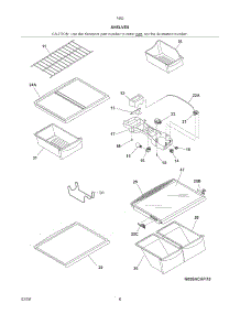 Shelves parts for Kenmore Refrigerator 253.7482340D (2537482340D, 253 7482340D) from AppliancePartsPros.com