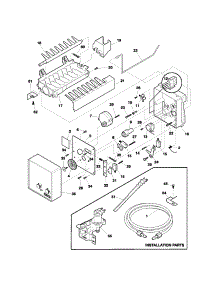 Ice Maker parts for Kenmore Refrigerator 253.74833402 (25374833402, 253 74833402) from AppliancePartsPros.com