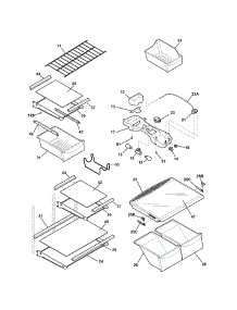 Shelves parts for Kenmore Refrigerator 253.74843400 (25374843400, 253 74843400) from AppliancePartsPros.com