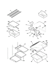 Shelves parts for Kenmore Refrigerator 253.74870400 (25374870400, 253 74870400) from AppliancePartsPros.com