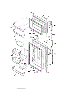 Door parts for Kenmore Refrigerator 253.74879401 (25374879401, 253 74879401) from AppliancePartsPros.com