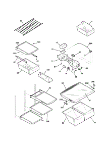 Shelves parts for Kenmore Refrigerator 253.74883400 (25374883400, 253 74883400) from AppliancePartsPros.com