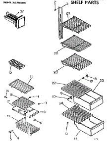 Shelf Parts parts for Kenmore Refrigerator 253.7650310 (2537650310, 253 7650310) from AppliancePartsPros.com