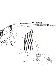 Unit Parts parts for Kenmore Refrigerator 253.7674571 (2537674571, 253 7674571) from AppliancePartsPros.com