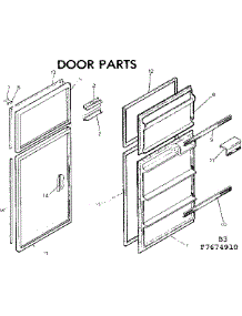 Door Parts parts for Kenmore Refrigerator 253.7674940 (2537674940, 253 7674940) from AppliancePartsPros.com