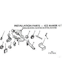 Installation Parts-Ice Maker Kit parts for Kenmore Refrigerator 253.7677810 (2537677810, 253 7677810) from AppliancePartsPros.com