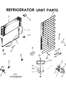Refrigerator Unit Parts parts for Kenmore Refrigerator 253.7684960 (2537684960, 253 7684960) from AppliancePartsPros.com