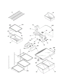 Shelves parts for Kenmore Refrigerator 253.76873502 (25376873502, 253 76873502) from AppliancePartsPros.com
