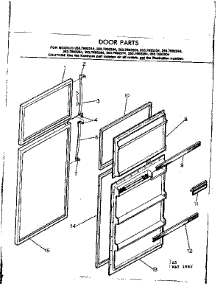 Door Parts parts for Kenmore Refrigerator 253.7692254 (2537692254, 253 7692254) from AppliancePartsPros.com