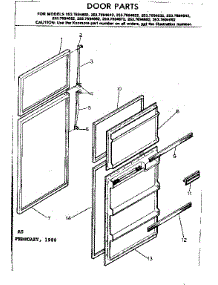Door Parts parts for Kenmore Refrigerator 253.7694672 (2537694672, 253 7694672) from AppliancePartsPros.com