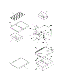 Shelves parts for Kenmore Refrigerator 253.77873506 (25377873506, 253 77873506) from AppliancePartsPros.com