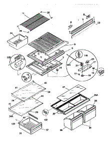 Shelves parts for Kenmore Refrigerator 253.78135891 (25378135891, 253 78135891) from AppliancePartsPros.com