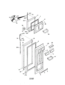 Door parts for Kenmore Refrigerator 253.78296898 (25378296898, 253 78296898) from AppliancePartsPros.com