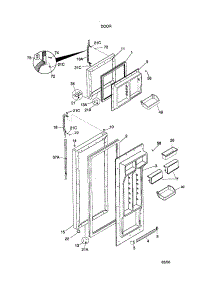 Door parts for Kenmore Refrigerator 253.78299897 (25378299897, 253 78299897) from AppliancePartsPros.com