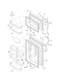 Door parts for Kenmore Refrigerator 253.78944801 (25378944801, 253 78944801) from AppliancePartsPros.com