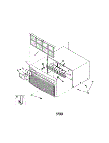 Cabinet Front And Wrapper parts for Kenmore Air Conditioner 253.79069990 (25379069990, 253 79069990) from AppliancePartsPros.com