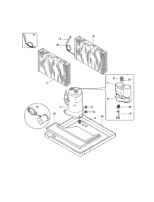 Compressor parts for Kenmore Air Conditioner 253.79088991 (25379088991, 253 79088991) from AppliancePartsPros.com