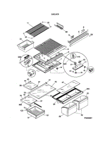 Shelves parts for Kenmore Refrigerator 253.79152990 (25379152990, 253 79152990) from AppliancePartsPros.com
