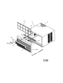 Cabinet Front And Wrapper parts for Kenmore Air Conditioner 253.79186990 (25379186990, 253 79186990) from AppliancePartsPros.com