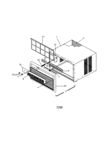 Cabinet Front And Wrapper parts for Kenmore Air Conditioner 253.79229990 (25379229990, 253 79229990) from AppliancePartsPros.com