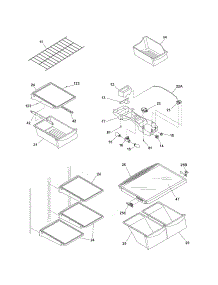 Shelves parts for Kenmore Refrigerator 253.79232700 (25379232700, 253 79232700) from AppliancePartsPros.com